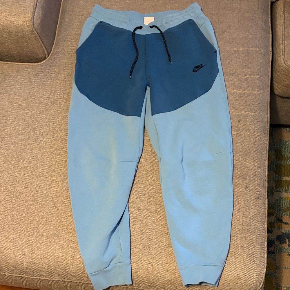 Nike Tech Two-Tone Light and Dark Blue Joggers